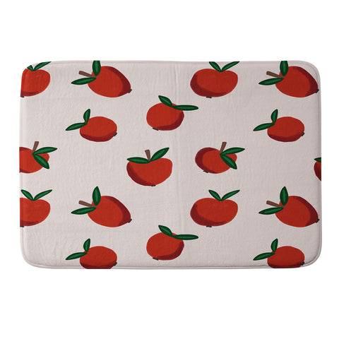 Alisa Galitsyna Red Apples Memory Foam Bath Mat