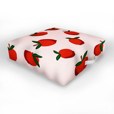 Alisa Galitsyna Red Apples Outdoor Floor Cushion