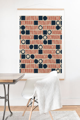 Alisa Galitsyna Red Blue Handdrawn Pattern 1 Art Print And Hanger