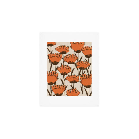 Alisa Galitsyna Red Hand Drawn Poppies Art Print
