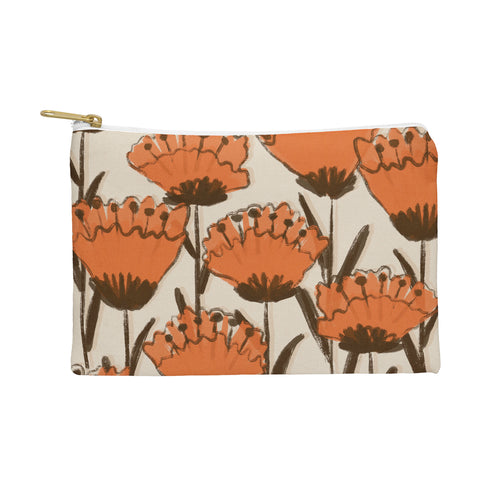 Alisa Galitsyna Red Hand Drawn Poppies Pouch