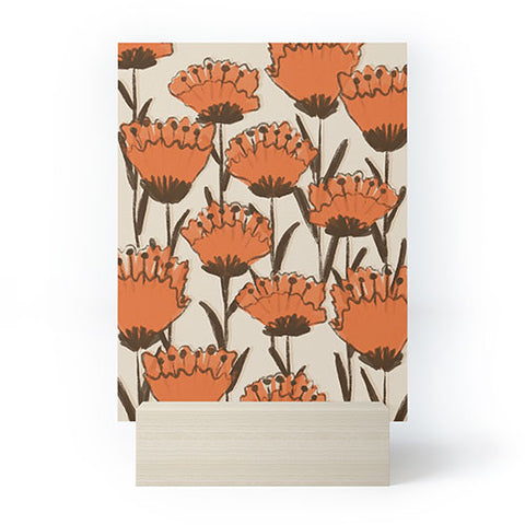 Alisa Galitsyna Red Hand Drawn Poppies Mini Art Print