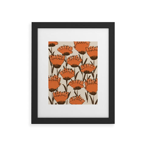 Alisa Galitsyna Red Hand Drawn Poppies Framed Art Print