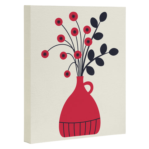 Alisa Galitsyna Red Vase Art Canvas