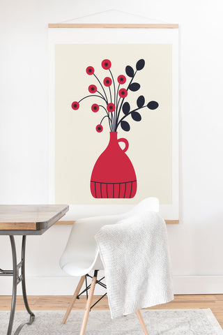 Alisa Galitsyna Red Vase Art Print And Hanger