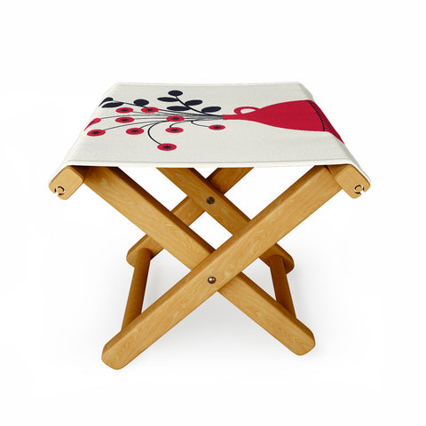Alisa Galitsyna Red Vase Folding Stool
