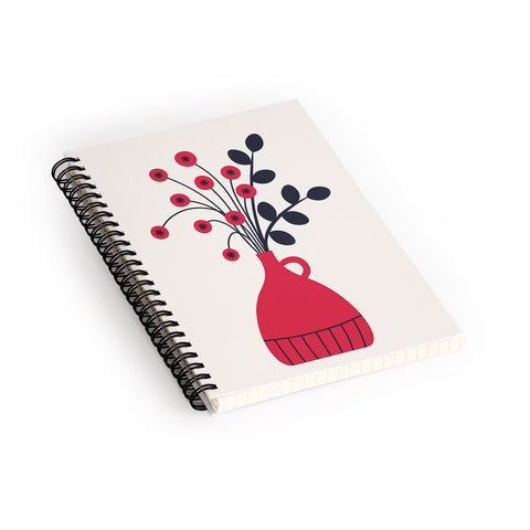 Alisa Galitsyna Red Vase Spiral Notebook