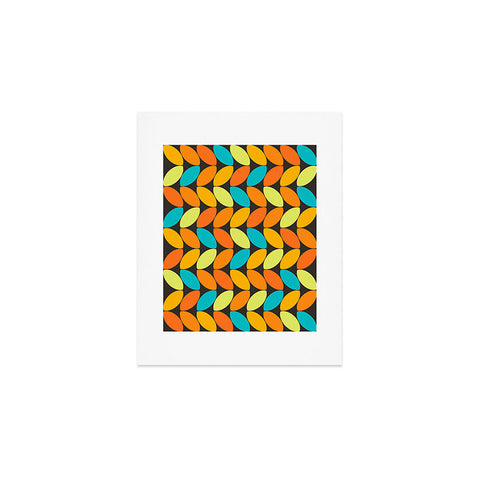 Alisa Galitsyna Retro 70s Color Palette Leaf P Art Print