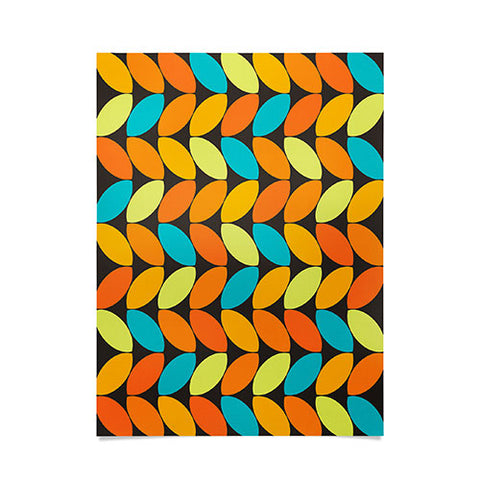 Alisa Galitsyna Retro 70s Color Palette Leaf P Poster