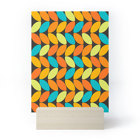 Alisa Galitsyna Retro 70s Color Palette Leaf P Mini Art Print