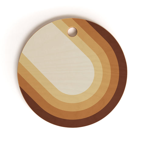 Alisa Galitsyna Retro Brown Cutting Board Round