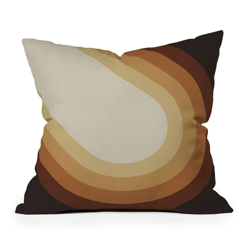 Alisa Galitsyna Retro Brown Throw Pillow
