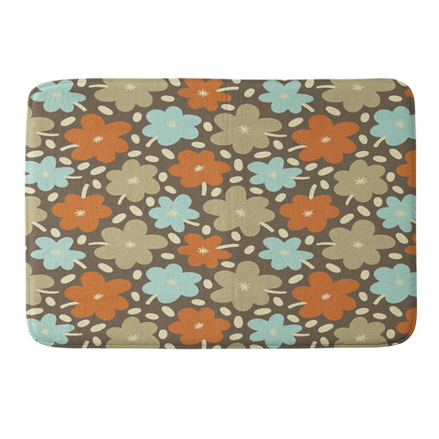 Alisa Galitsyna Retro Garden Pattern Memory Foam Bath Mat