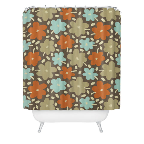 Alisa Galitsyna Retro Garden Pattern Shower Curtain