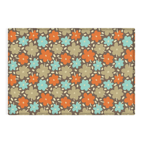 Alisa Galitsyna Retro Garden Pattern Outdoor Rug