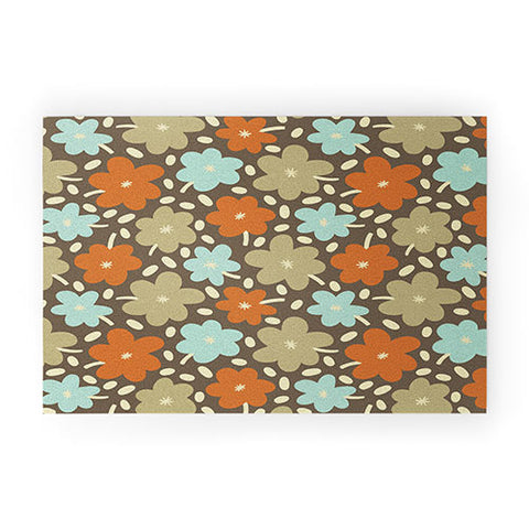 Alisa Galitsyna Retro Garden Pattern Welcome Mat