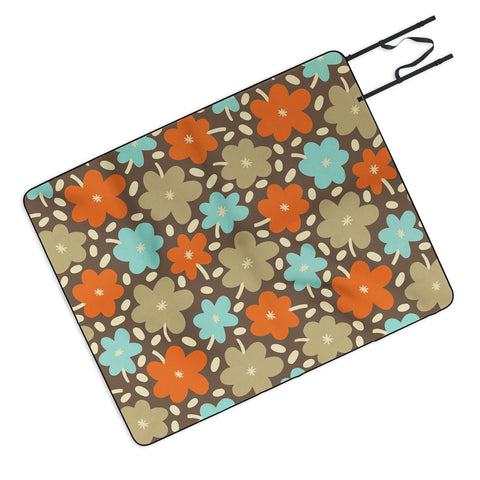 Alisa Galitsyna Retro Garden Pattern Picnic Blanket