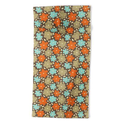Alisa Galitsyna Retro Garden Pattern Beach Towel