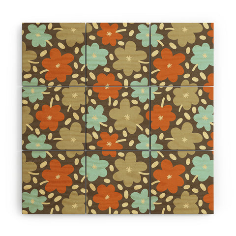 Alisa Galitsyna Retro Garden Pattern Wood Wall Mural
