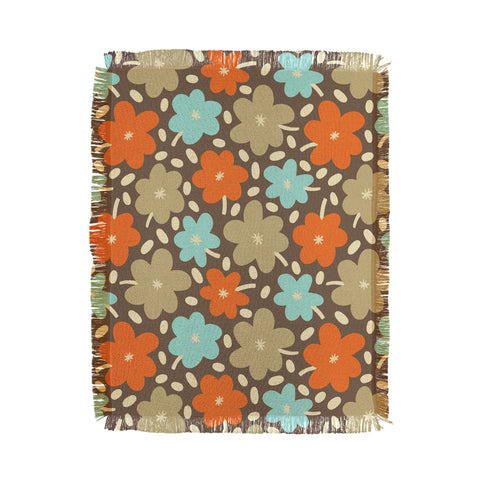 Alisa Galitsyna Retro Garden Pattern Throw Blanket