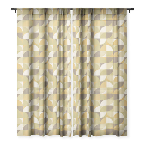 Alisa Galitsyna Retro Geometry I Sheer Window Curtain