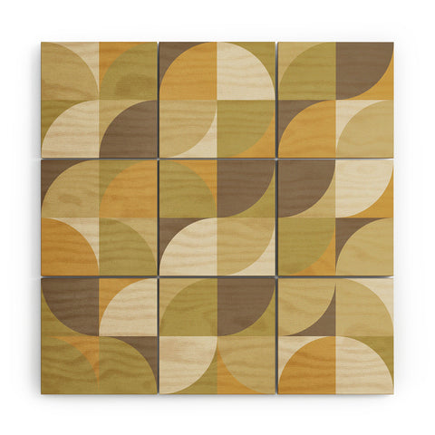 Alisa Galitsyna Retro Geometry I Wood Wall Mural