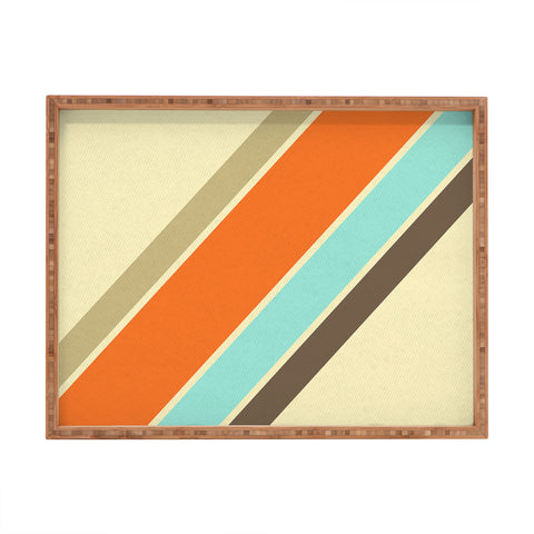 Alisa Galitsyna Retro Stripes Rectangular Tray