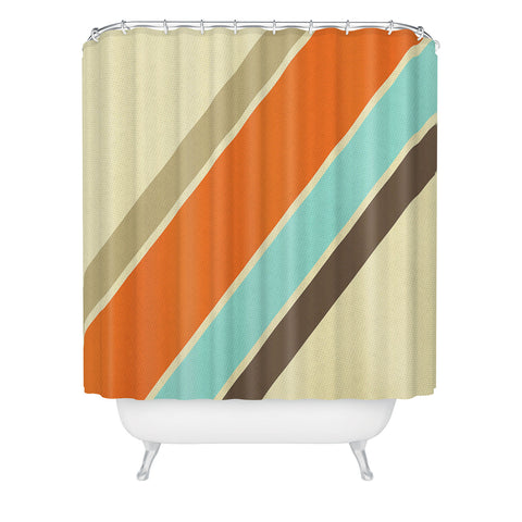 Alisa Galitsyna Retro Stripes Shower Curtain