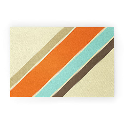Alisa Galitsyna Retro Stripes Welcome Mat