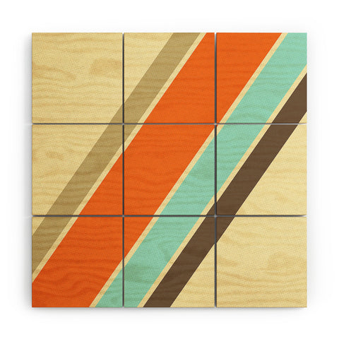 Alisa Galitsyna Retro Stripes Wood Wall Mural