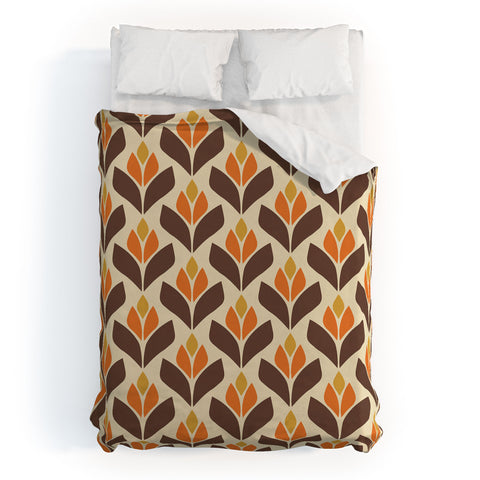 Alisa Galitsyna Retro Trefoil Pattern Duvet Cover