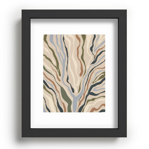 Alisa Galitsyna Rivers Topographic Map Recessed Framing Rectangle