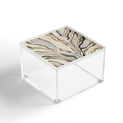 Alisa Galitsyna Rivers Topographic Map Acrylic Box