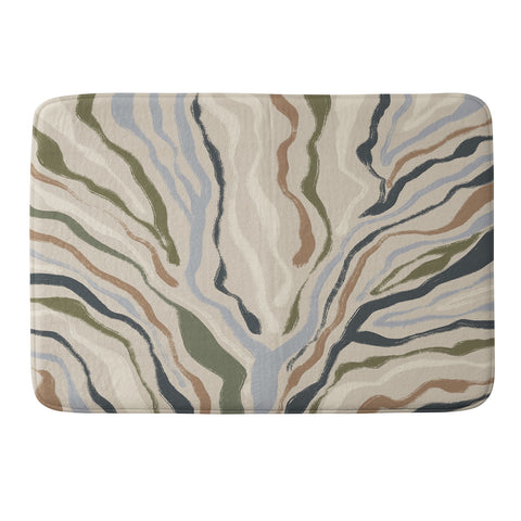 Alisa Galitsyna Rivers Topographic Map Memory Foam Bath Mat