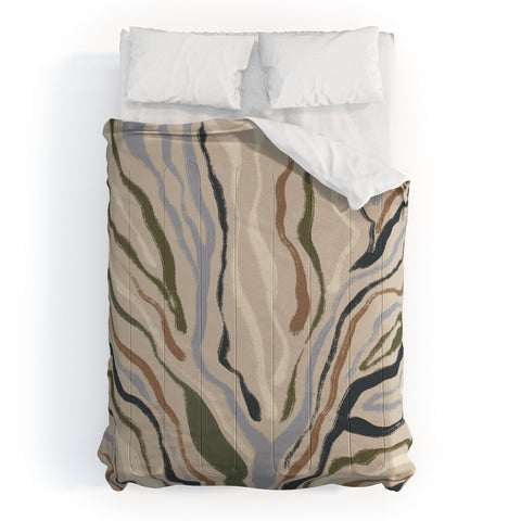 Alisa Galitsyna Rivers Topographic Map Comforter