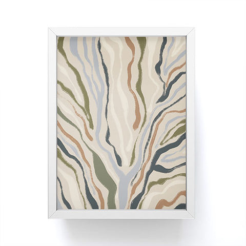 Alisa Galitsyna Rivers Topographic Map Framed Mini Art Print