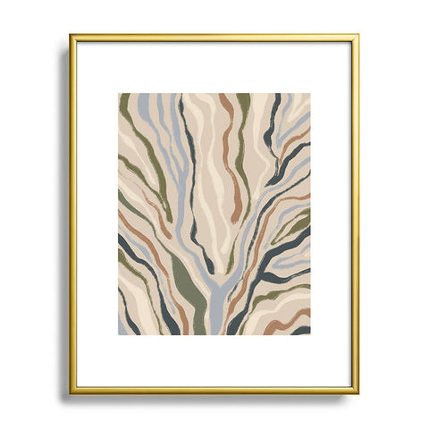 Alisa Galitsyna Rivers Topographic Map Metal Framed Art Print