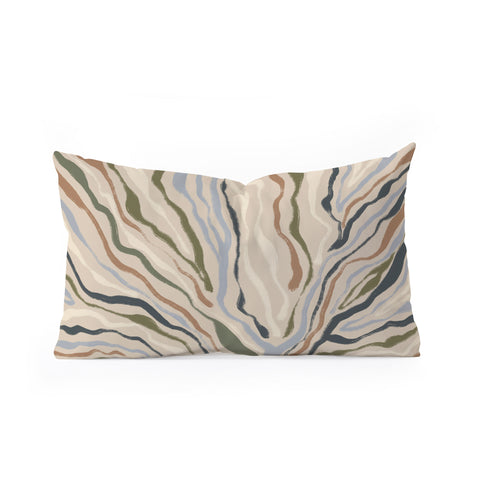 Alisa Galitsyna Rivers Topographic Map Oblong Throw Pillow
