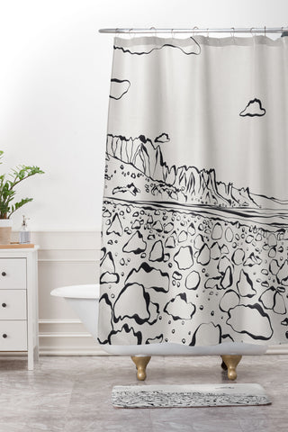 Alisa Galitsyna Rocky Landscape Shower Curtain And Mat