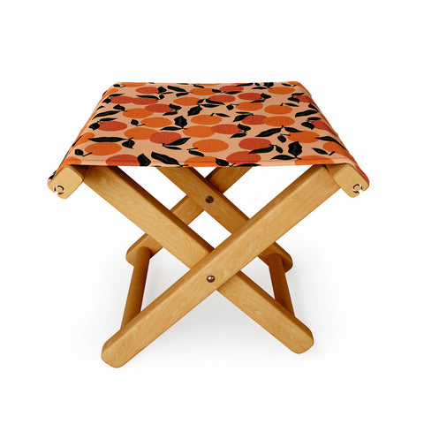 Alisa Galitsyna Seamless Citrus Pattern Folding Stool