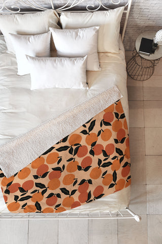 Alisa Galitsyna Seamless Citrus Pattern Fleece Throw Blanket