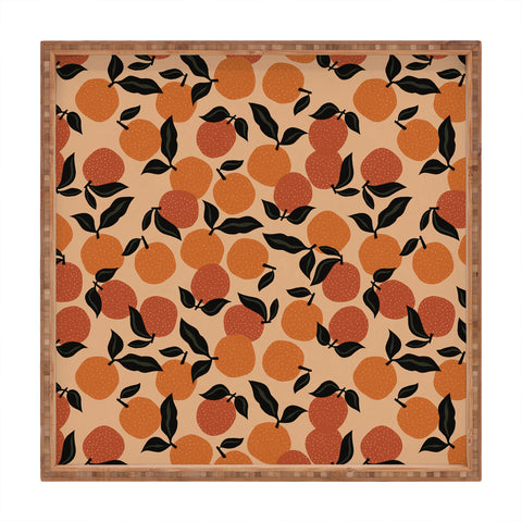 Alisa Galitsyna Seamless Citrus Pattern Square Tray