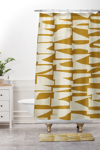 Alisa Galitsyna Shapes and Layers 2 Shower Curtain And Mat