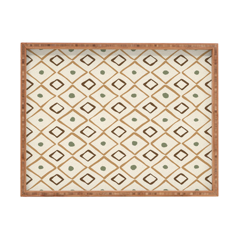 Alisa Galitsyna Simple Hand Drawn Pattern XIII Rectangular Tray