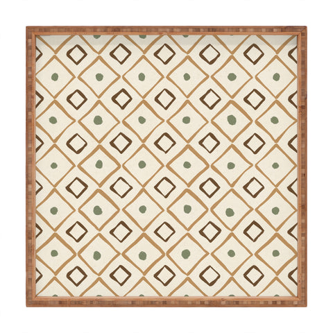 Alisa Galitsyna Simple Hand Drawn Pattern XIII Square Tray