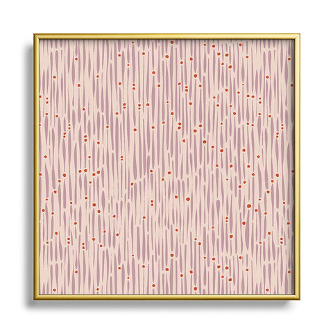 Alisa Galitsyna Simple Hand Drawn Pattern XIV Square Metal Framed Art Print