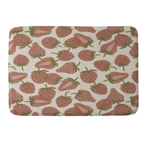 Alisa Galitsyna Strawberry Harvest Memory Foam Bath Mat