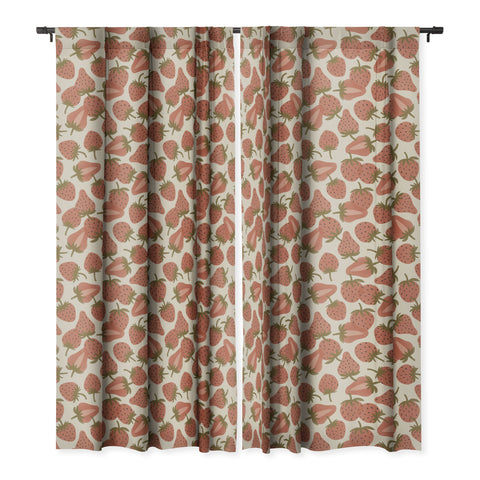 Alisa Galitsyna Strawberry Harvest Blackout Window Curtain