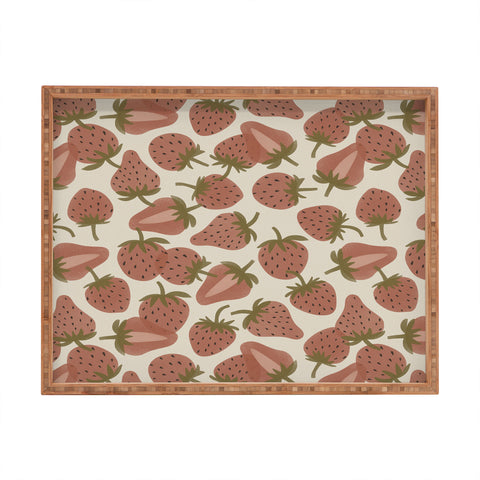 Alisa Galitsyna Strawberry Harvest Rectangular Tray