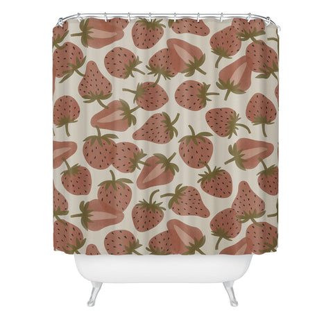 Alisa Galitsyna Strawberry Harvest Shower Curtain